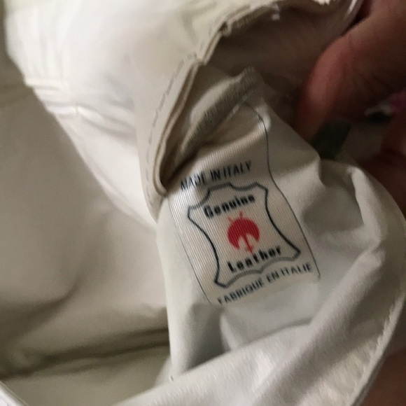 VTG white leather clutch made in Italy - Picture 5 of 7